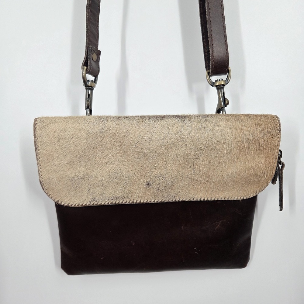 Hides N Seek Cowhide Suede Crossbody Bag Crosstree Lane Western Clutch Purse